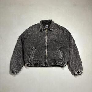 Zara Black Washed Denim Jacket